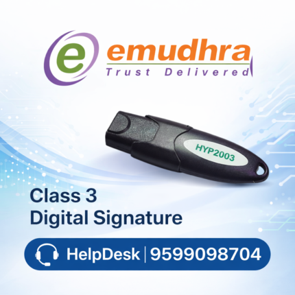 eMudhra Digital SIgnature Certificate with Mtoken